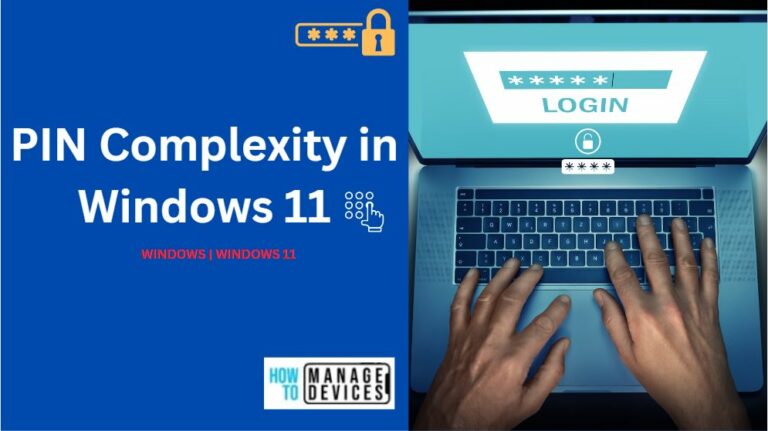 PIN Complexity in Windows 11