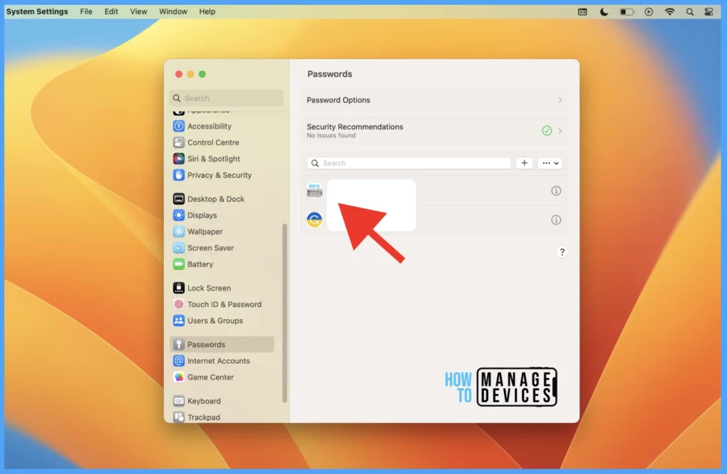 Should you upgrade to Mac OS Ventura - Passkeys saved in System settings Fig. 3