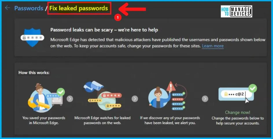 MS Edge Browser Password Monitor Features to Safeguard the Passwords fig. 9