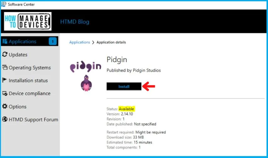 Pidgin Deployment Using SCCM Application EXE Model Fig.20