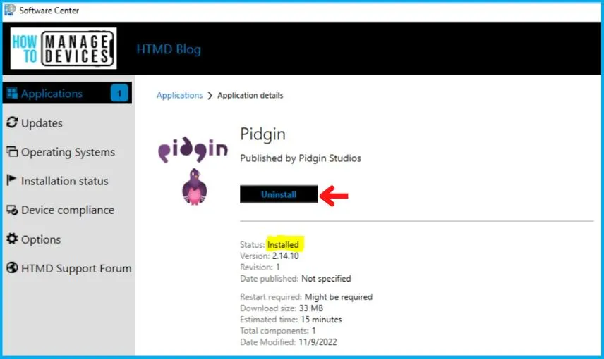 Pidgin Deployment Using SCCM Application EXE Model Fig.21