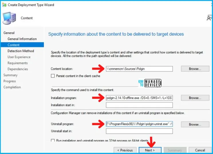 Pidgin Deployment Using SCCM Application EXE Model Fig.6