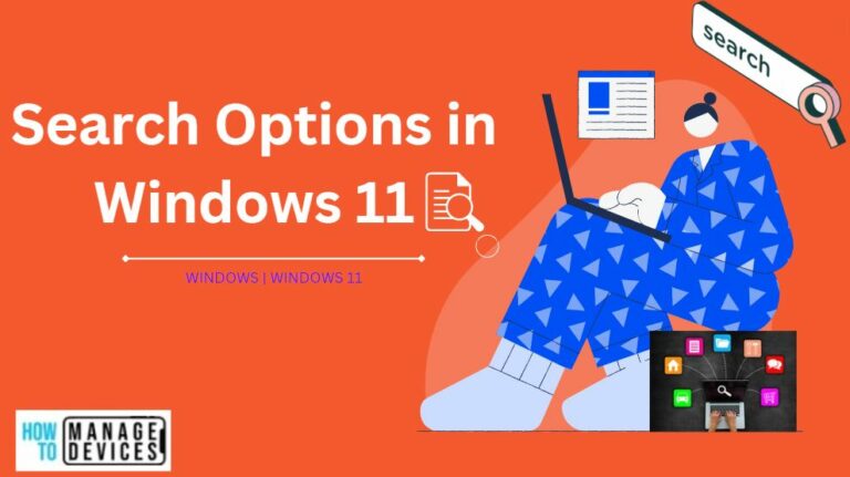 Search Options in Windows 11