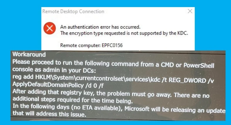 Sign in failures and other issues related to Kerberos authentication Fig.2