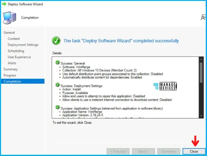 Deployment of WinMerge Using SCCM Application EXE Model | Fig.20