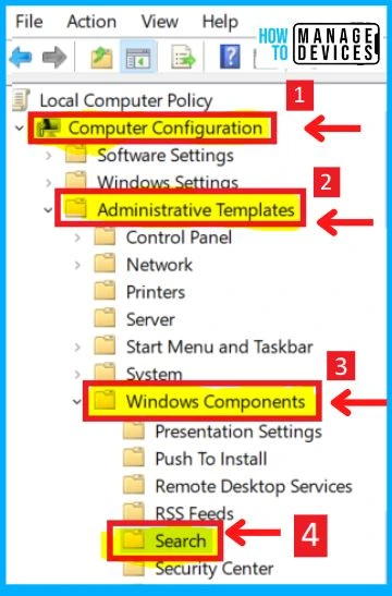 Search Options in Windows 11 | 4 Way to Access Windows Search | 42 Group Policy Settings | 14 Intune Policy Settings fig. 12