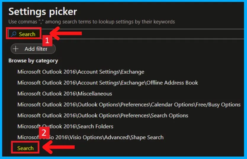 Control Search Options in Windows 11 using Policies | 42 Group Policy Settings | 14 Intune Policy Settings fig. 15