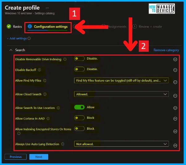 Control Search Options in Windows 11 using Policies | 42 Group Policy Settings | 14 Intune Policy Settings fig. 17