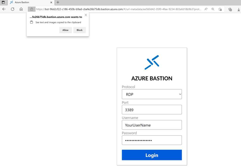 Use Shareable Link for Azure Bastion Host Connect Fig.6 Credit - Microsoft