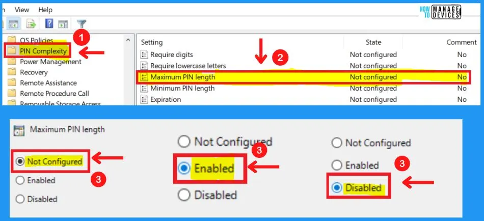 Group Policy Configuration to PIN Complexity in Windows 11 | 19 Group Policy Settings | 18 Intune Policy Settings fig. 10