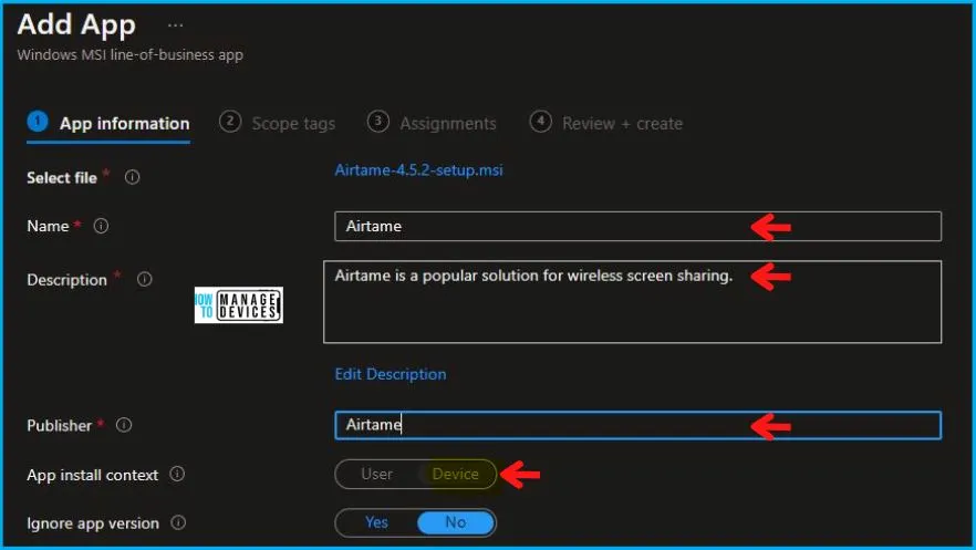 Airtame Installation Using Intune MSI Step-By-Step Guide Fig.4