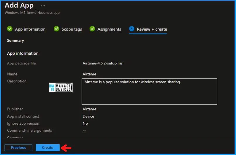 Airtame Installation Using Intune MSI Step-By-Step Guide Fig.8