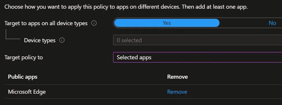 Microsoft Edge Application Management with Intune Fig.2