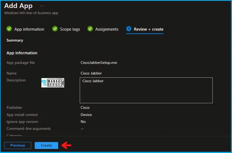 Cisco Jabber Installation Using Intune LOB App MSI Guide Fig.8