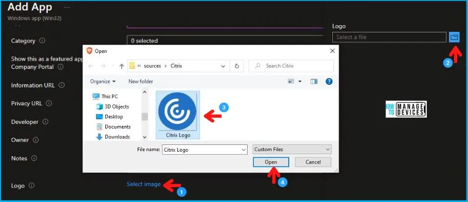 Citrix Receiver Workspace Application Installation using Intune Fig.5