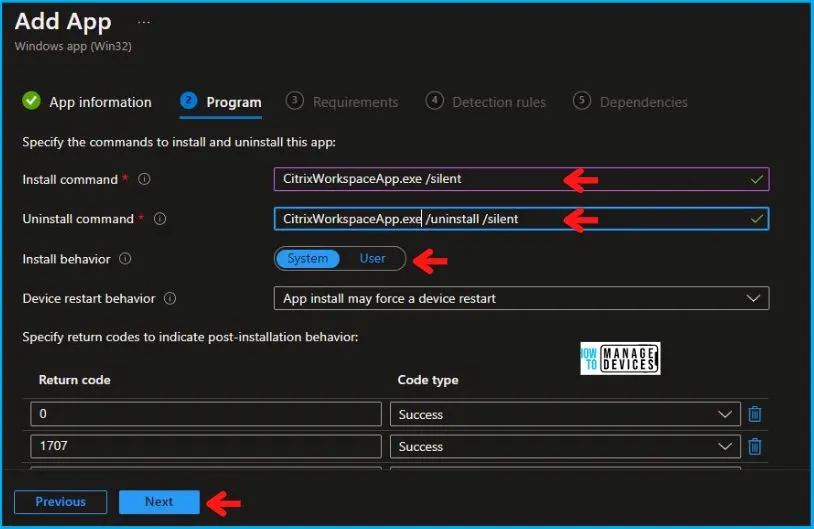 Citrix Receiver Workspace Application Installation using Intune Fig.6