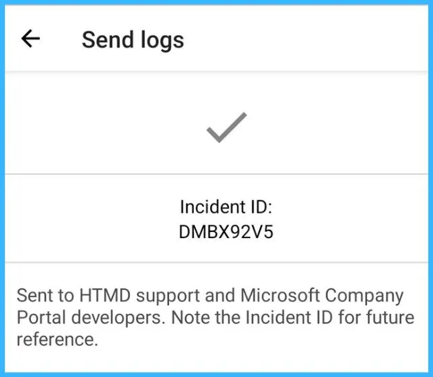 Collect Intune Company Portal Logs from Android Device Fig.3