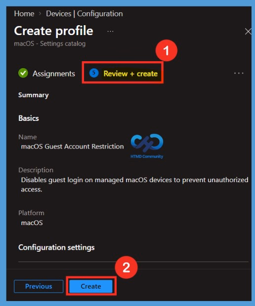 Prevent Unauthorized Guest Access by Disabling the Guest Account on macOS using Intune Policy 10 Prevent Unauthorized Guest Access by Disabling the Guest Account on macOS using Intune Policy -Fig.9