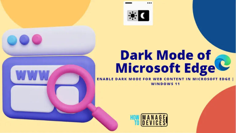 Enable Dark Mode for Web Content in Microsoft Edge | Windows 11