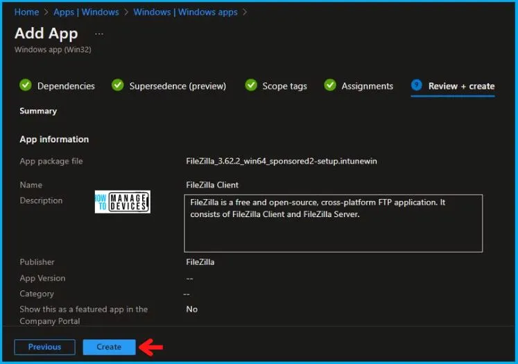 Deployment of FileZilla Client Using Intune MSI Step-By-Step Guide Fig.10