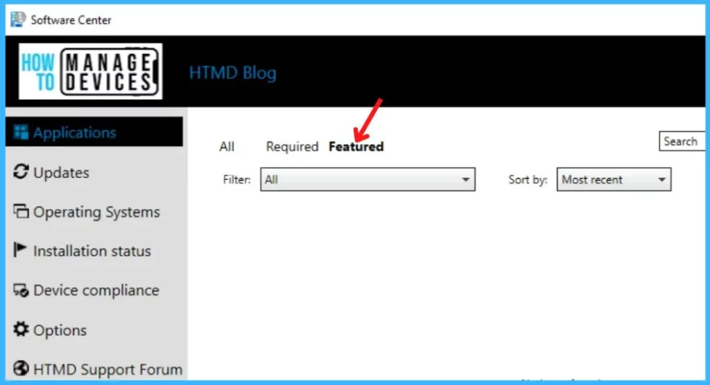 Display Featured Apps in Software Center from SCCM Fig.5