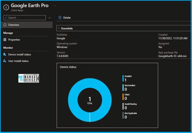 Install Google Earth Pro Using Intune Fig.11