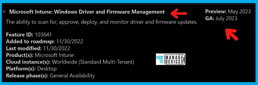 Intune Driver Firmware Update Policies Fig 1.0