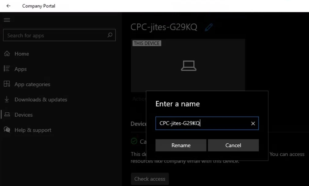 Manage Self-service Device Actions in Intune Company Portal Fig.4