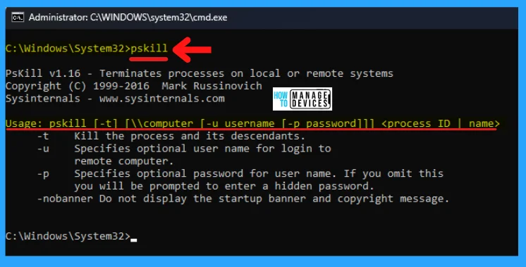 How to Kill Process Using PsKill in Windows 11 -Fig.6