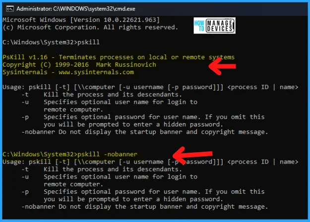 How to Kill Process Using PsKill in Windows 11 -Fig.7