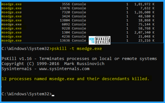 How to Kill Process Using PsKill in Windows 11 -Fig.9