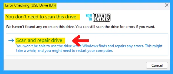 Use CHKDSK Tool to Fix Windows Issues -Fig.4