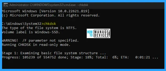 Use CHKDSK Tool to Fix Windows Issues -Fig.6