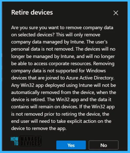 HTMD Newsletter from 5th to 9th December 2022 3 Retire Noncompliant Devices from Intune Portal 5th to 9th December 2022