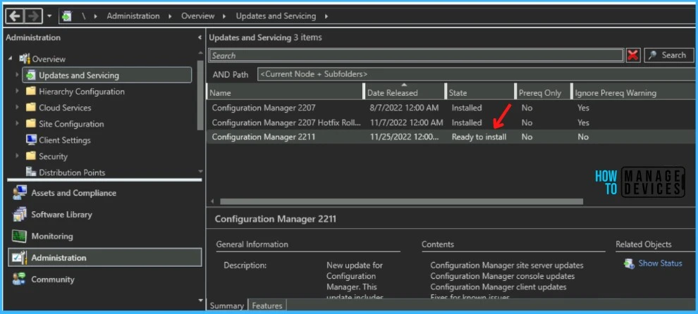 SCCM 2211 Upgrade Step by Step Guide New Features Fig.2