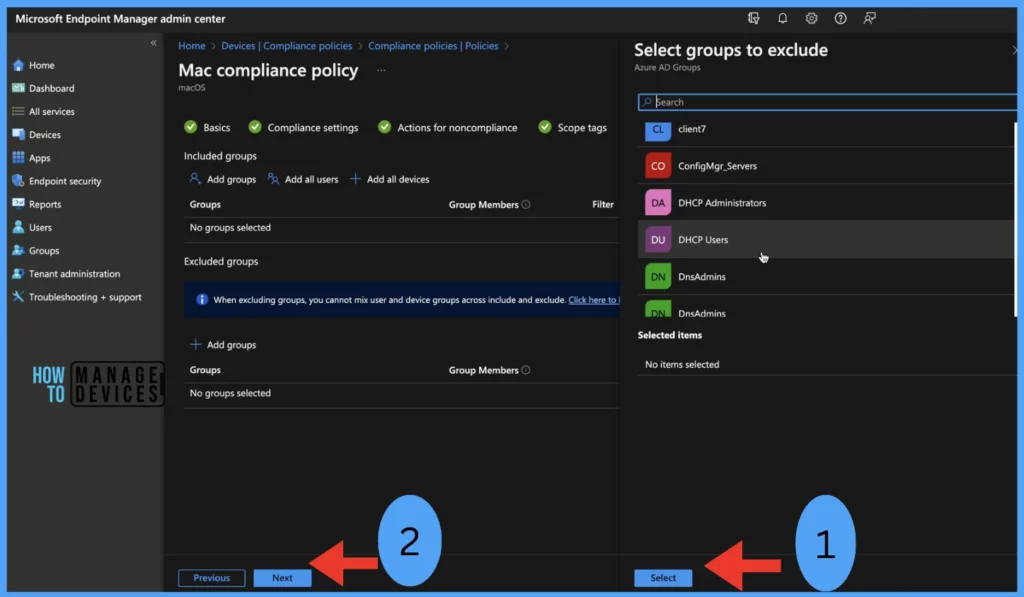 Configure Device Compliance settings for macOS in Intune Fig.10