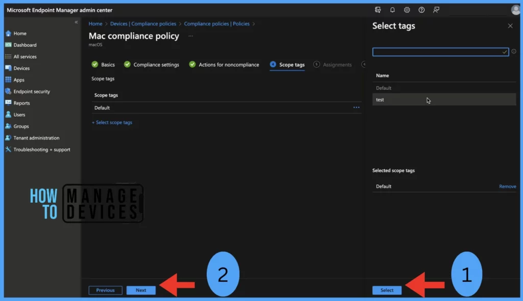 Configure Device Compliance settings for macOS in Intune Fig.9