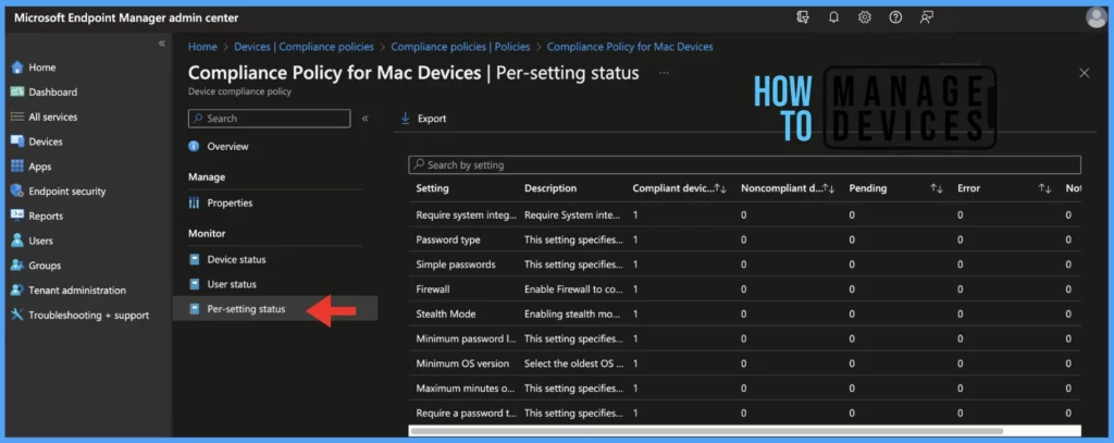 Configure Device Compliance settings for macOS in Intune Fig.16