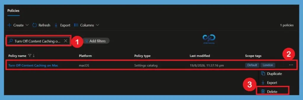 Disable Content Caching on macOS Devices to Control Local Content Storage using Intune 12 Disable Content Caching on macOS Devices to Control Local Content Storage using Intune -Fig.11