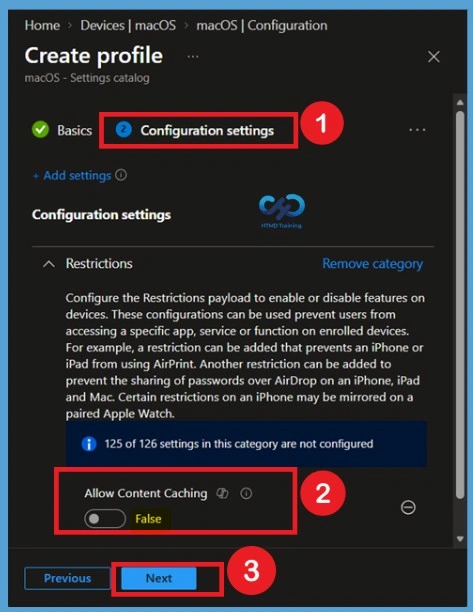Disable Content Caching on macOS Devices to Control Local Content Storage using Intune 7 Disable Content Caching on macOS Devices to Control Local Content Storage using Intune -Fig.6
