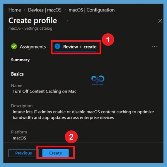 Disable Content Caching on macOS Devices to Control Local Content Storage using Intune 10 Disable Content Caching on macOS Devices to Control Local Content Storage using Intune -Fig.9