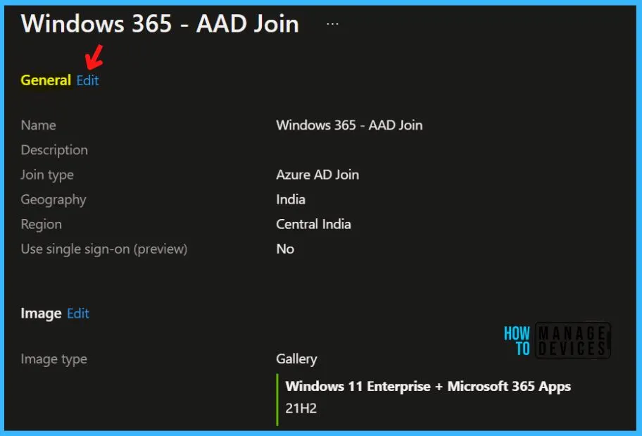 Configure Single Sign-on SSO for Windows 365 Azure AD Joined Cloud PC Fig.2