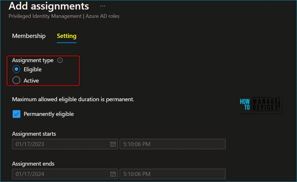 Assign Azure AD Roles Using Privileged Identity Management Fig.9