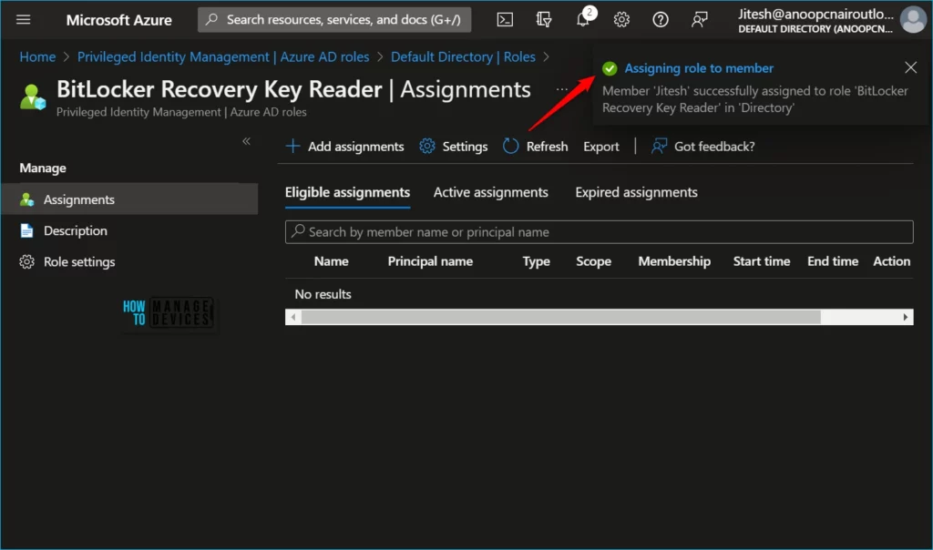 Assign Azure AD Roles Using Privileged Identity Management PIM Fig.7