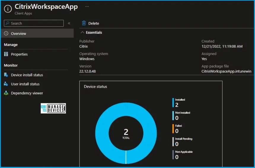 Citrix Receiver Workspace Application Installation using Intune Fig.12