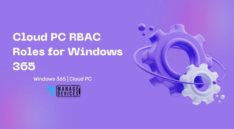 Cloud PC RBAC Roles Permissions