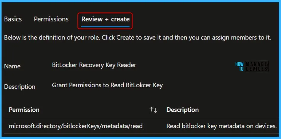 Configure RBAC Roles for BitLocker Recovery Key Reader in Azure AD 1