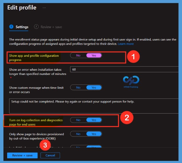 Configure Enrollment Status Page Diagnostics for Windows Autopilot using Intune -Fig.6