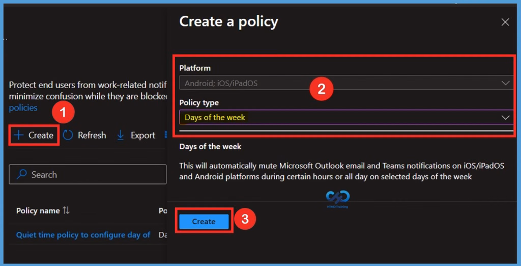 Microsoft Intune Quiet Time Policies for Managing Outlook and Teams Notifications 4 Microsoft Intune Quiet Time Policies for Managing Outlook and Teams Notifications- Fig.3