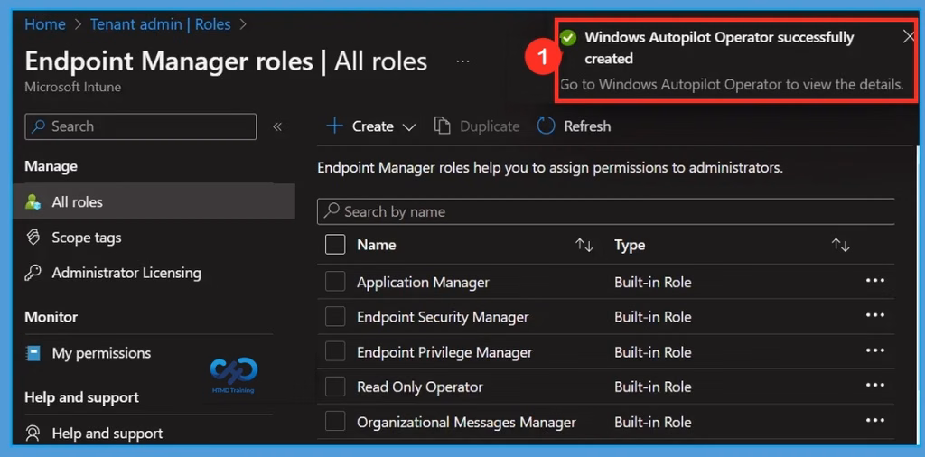 Create a Custom Intune RBAC Role for Windows Autopilot Management- Fig.7